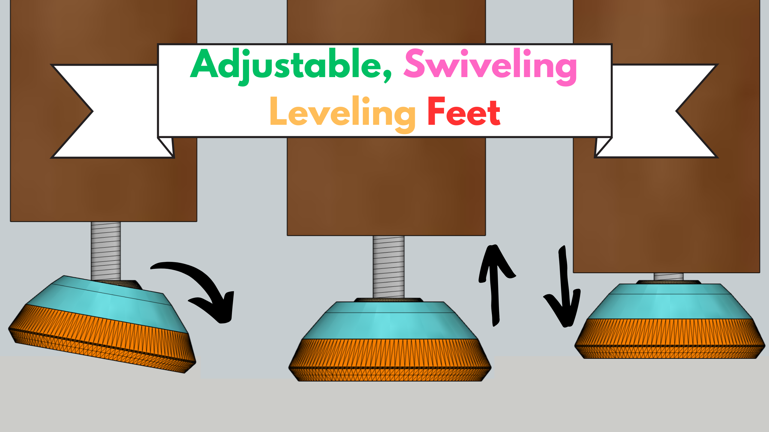 Adjustable Swivel Table Leg Leveler