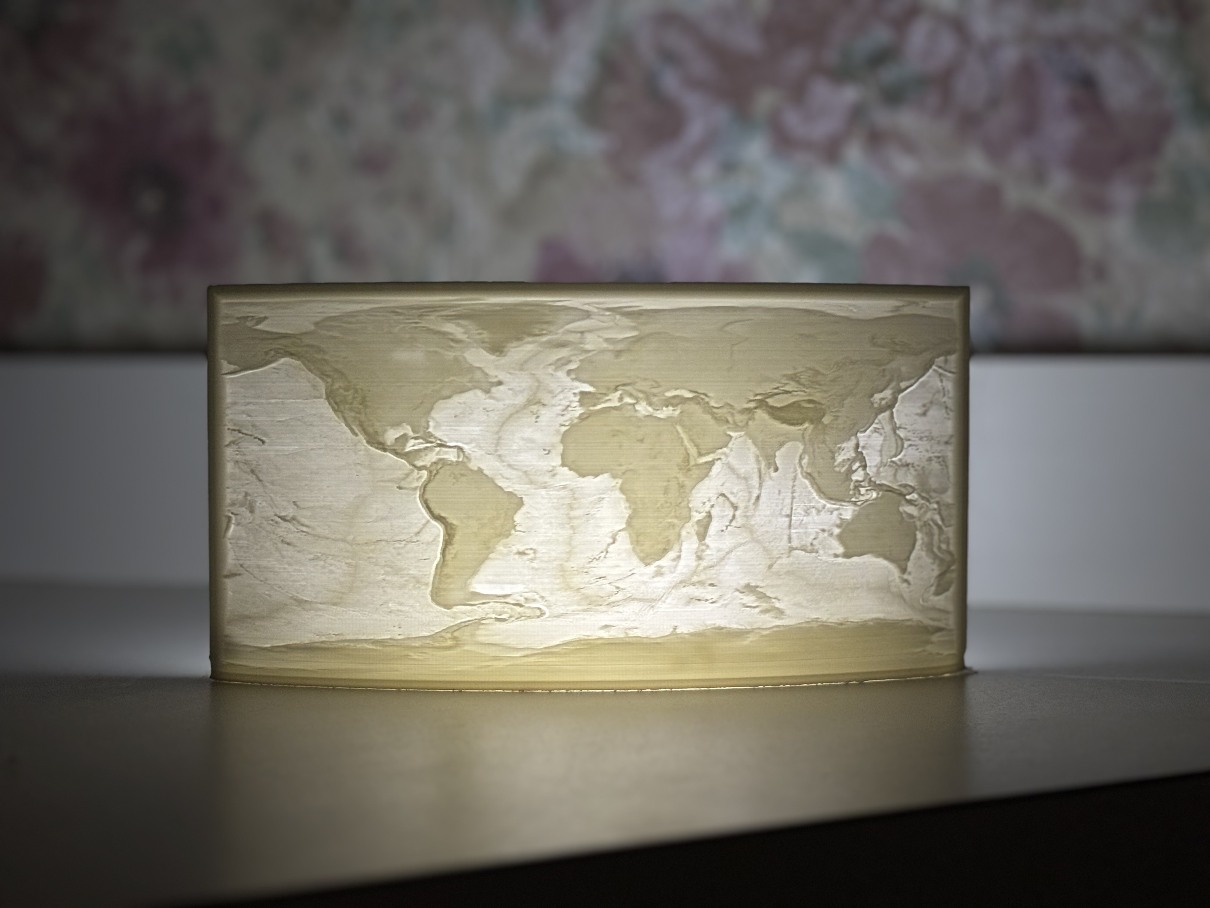 Lithophane of Earth Topography and Bathymetry by Philip Reed | Download ...