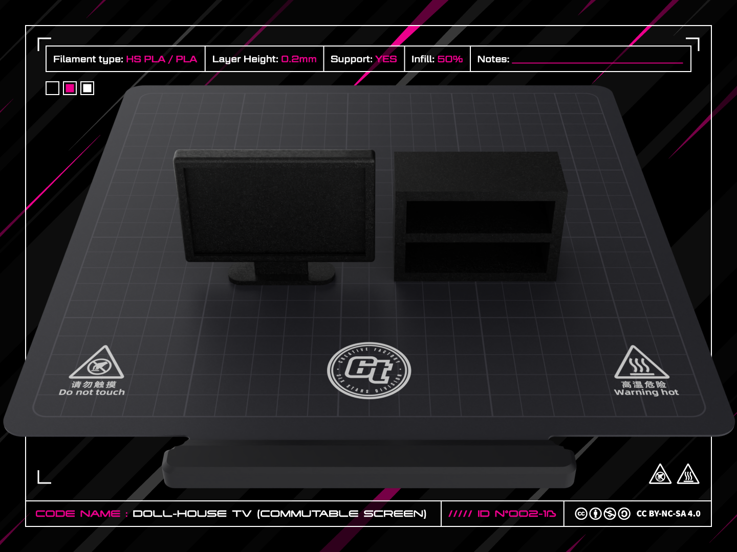 DollHouse TV (commutable screen with template)