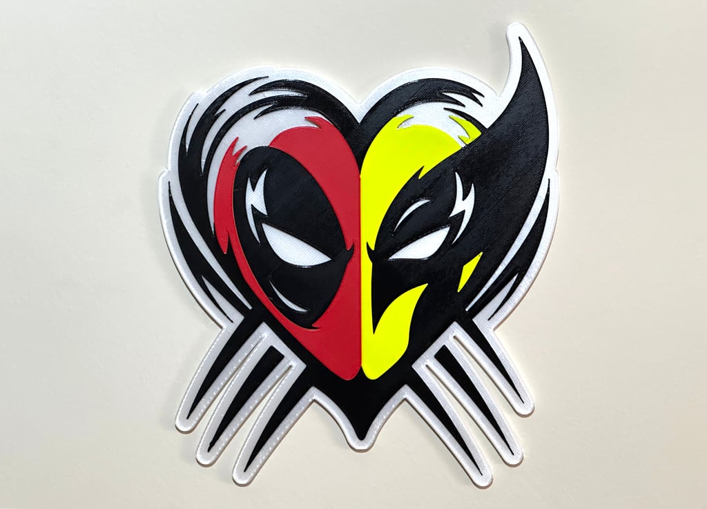 Deadpool Wolverine Heart by rockstarTS | Download free STL model ...