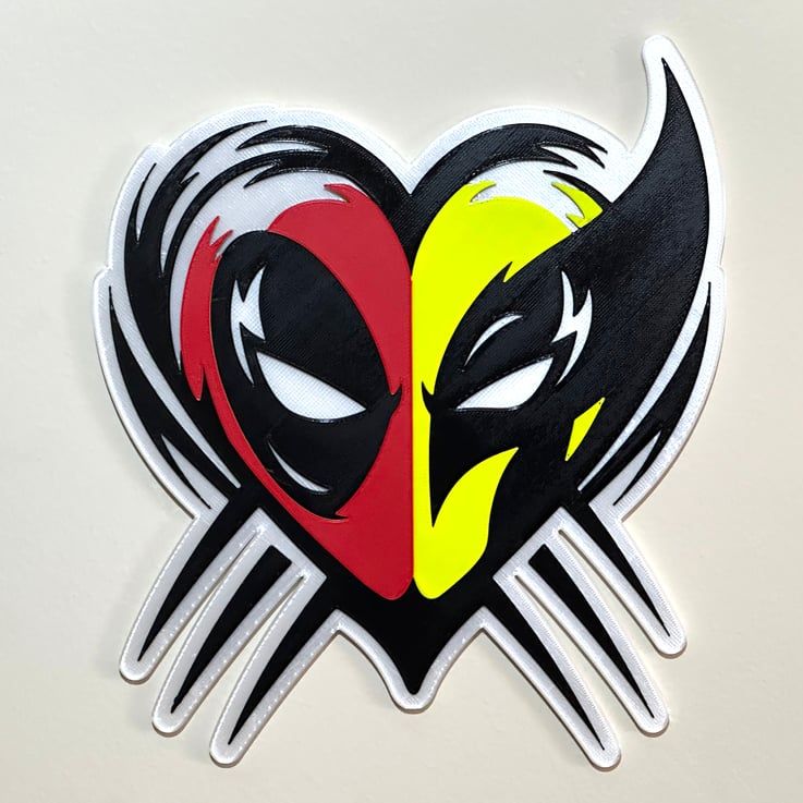 Deadpool Wolverine Heart by rockstarTS | Download free STL