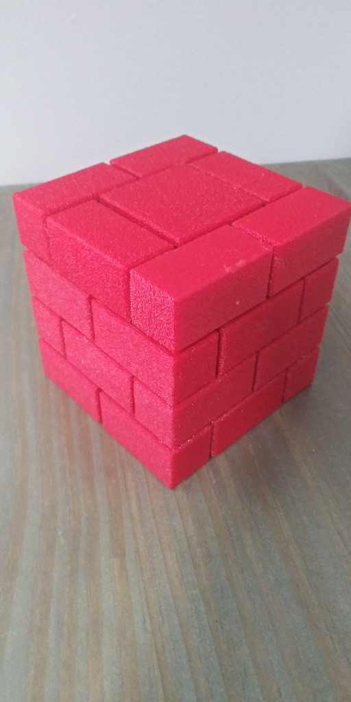 Brick Block Puzzle Box - no metal hardware
