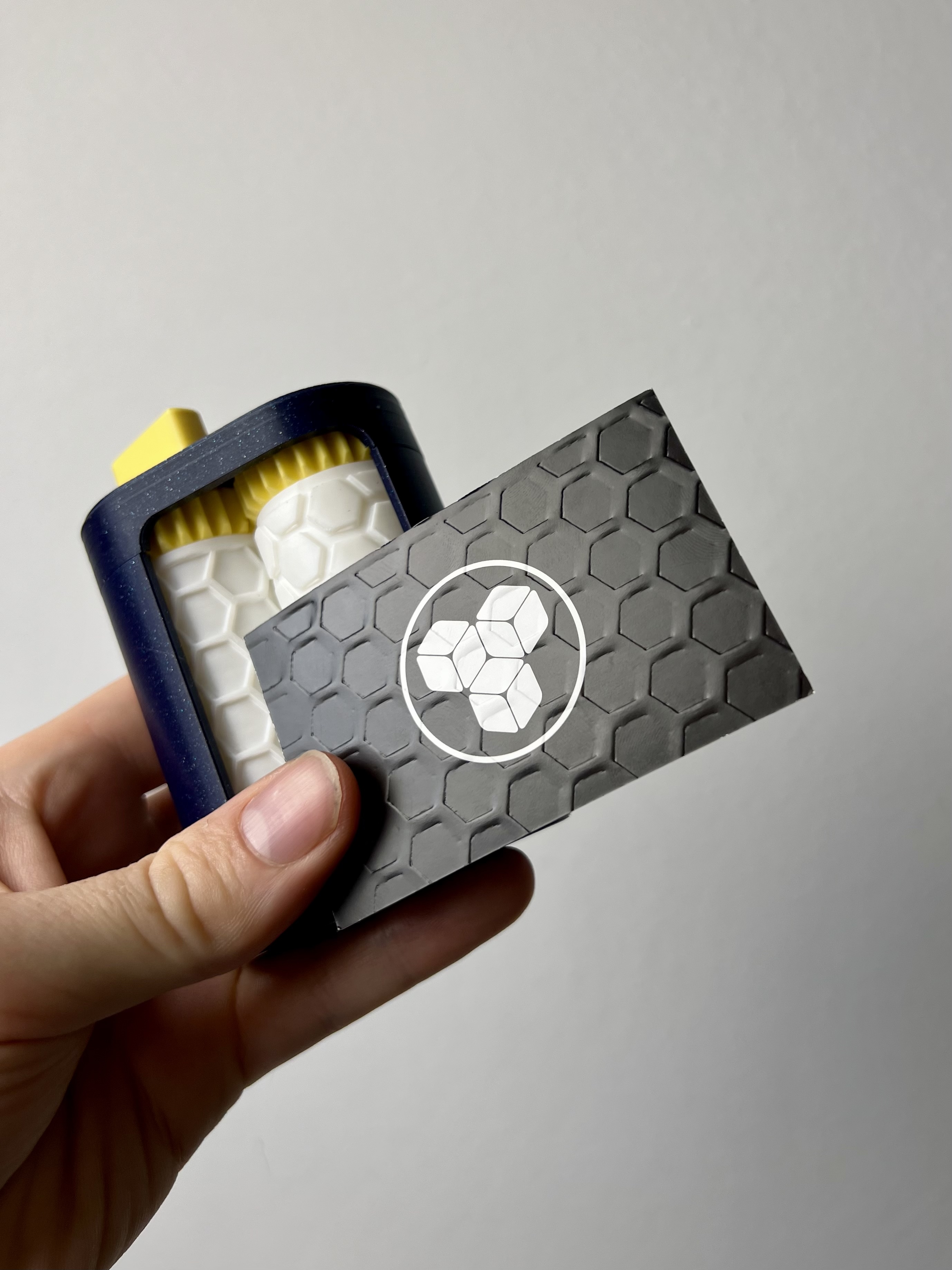 Hexagons Business Card Embosser Roller by