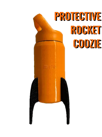 "Bottle Rocket" Protective Koozie sleeve for kids' water bottles (Parametric)