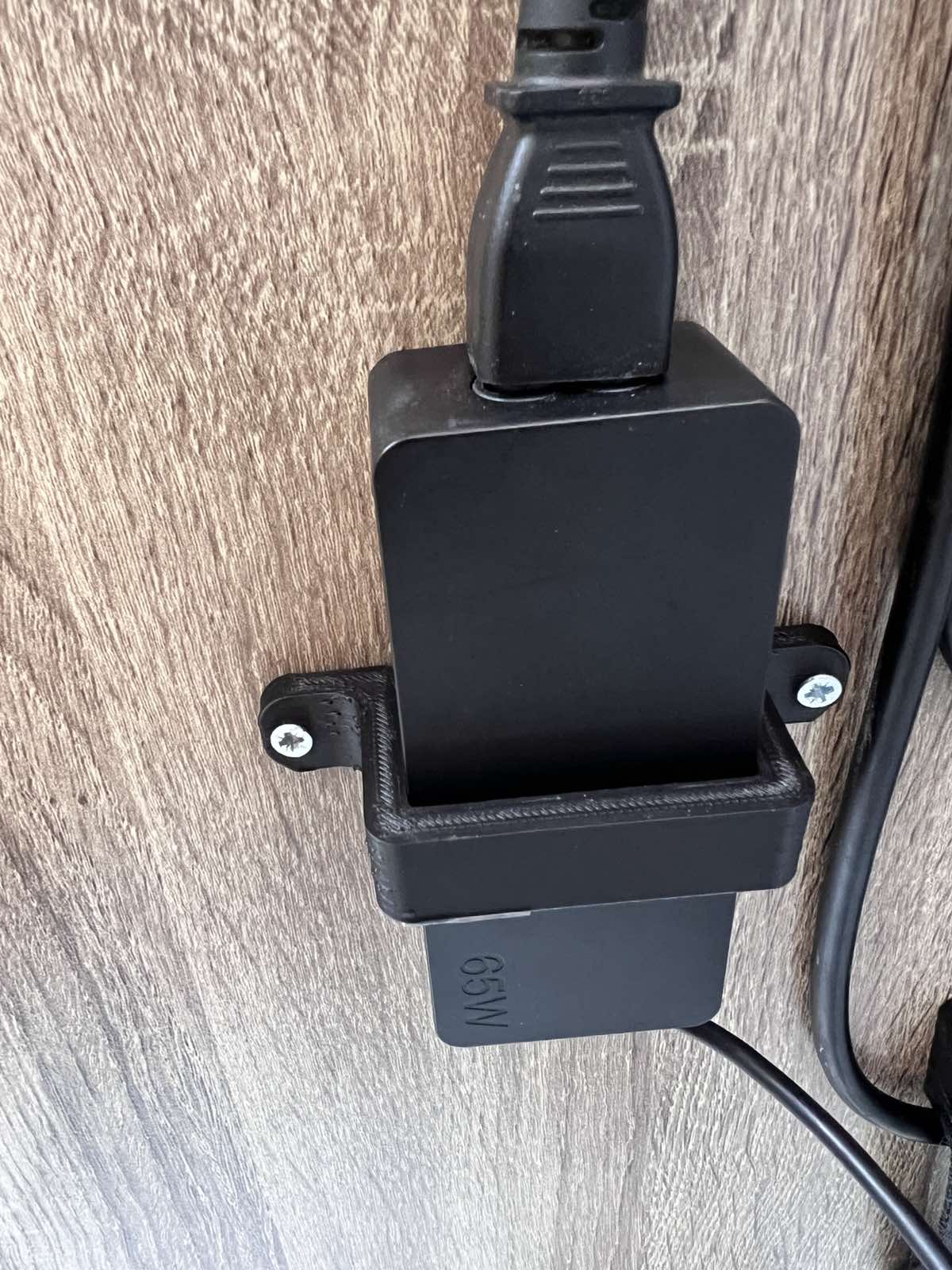 Under desk power supply bracket/holder