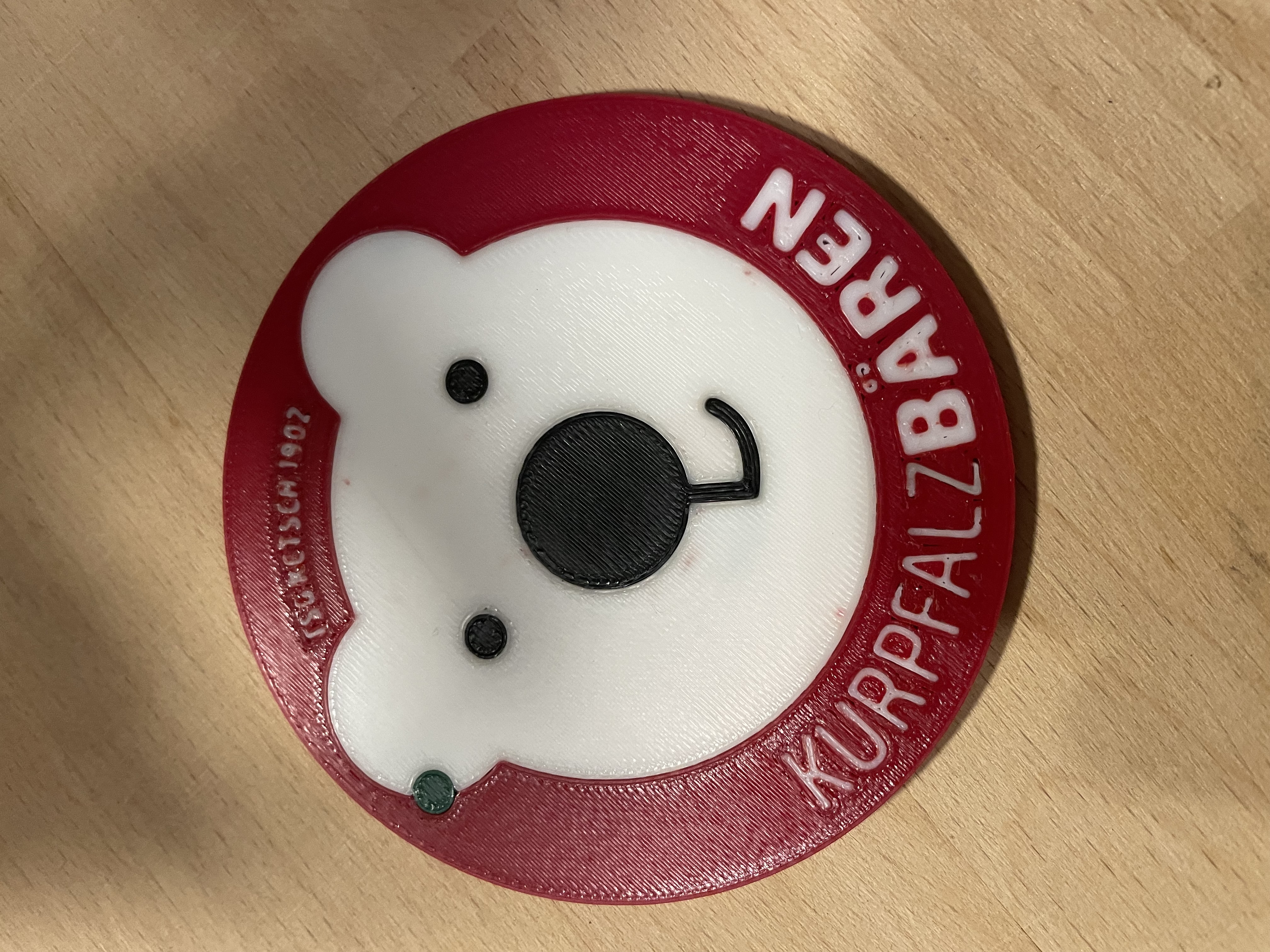 TSG 1902 Ketsch Kurpfalzbären Logo Untersetzer