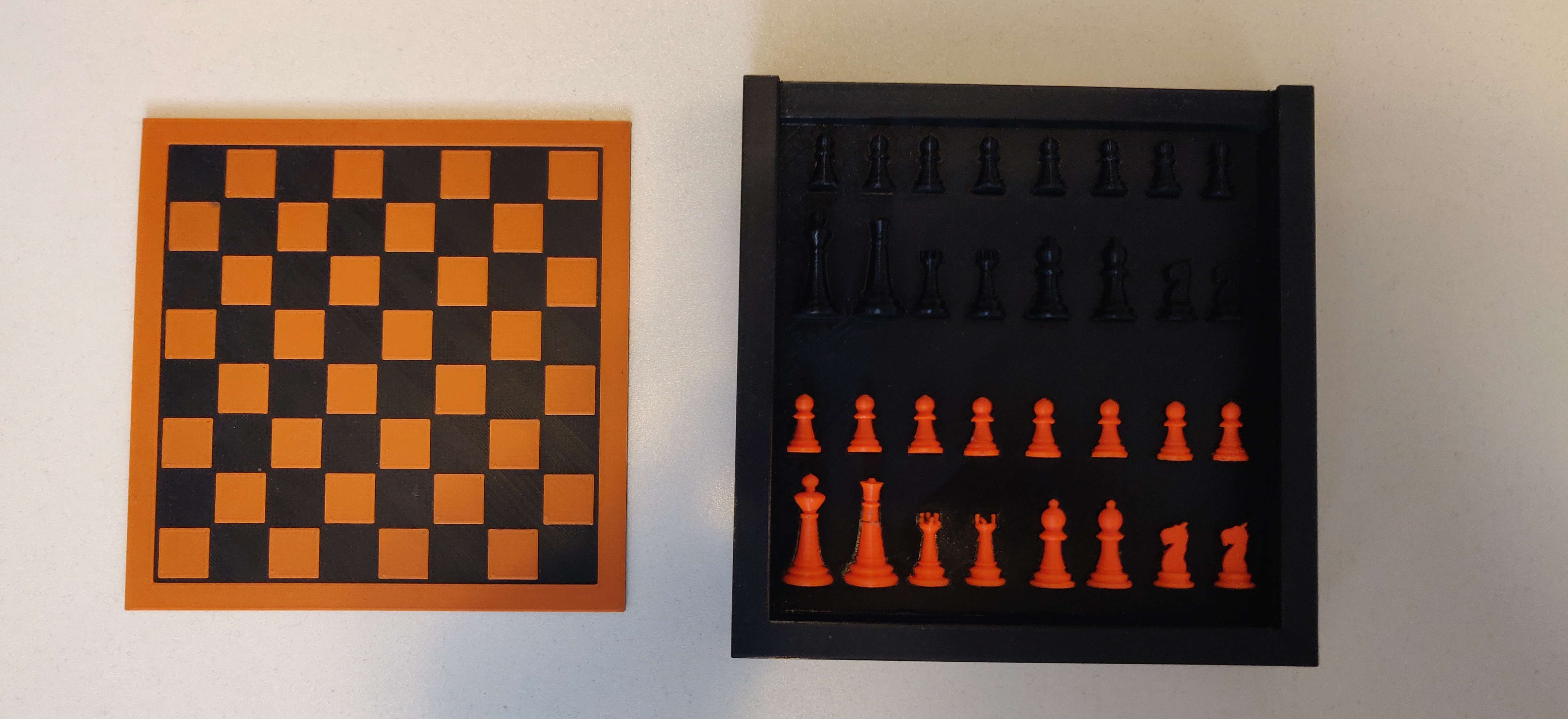 Complete 3D Printed Chess Set with Board & Box — thumbnail 13