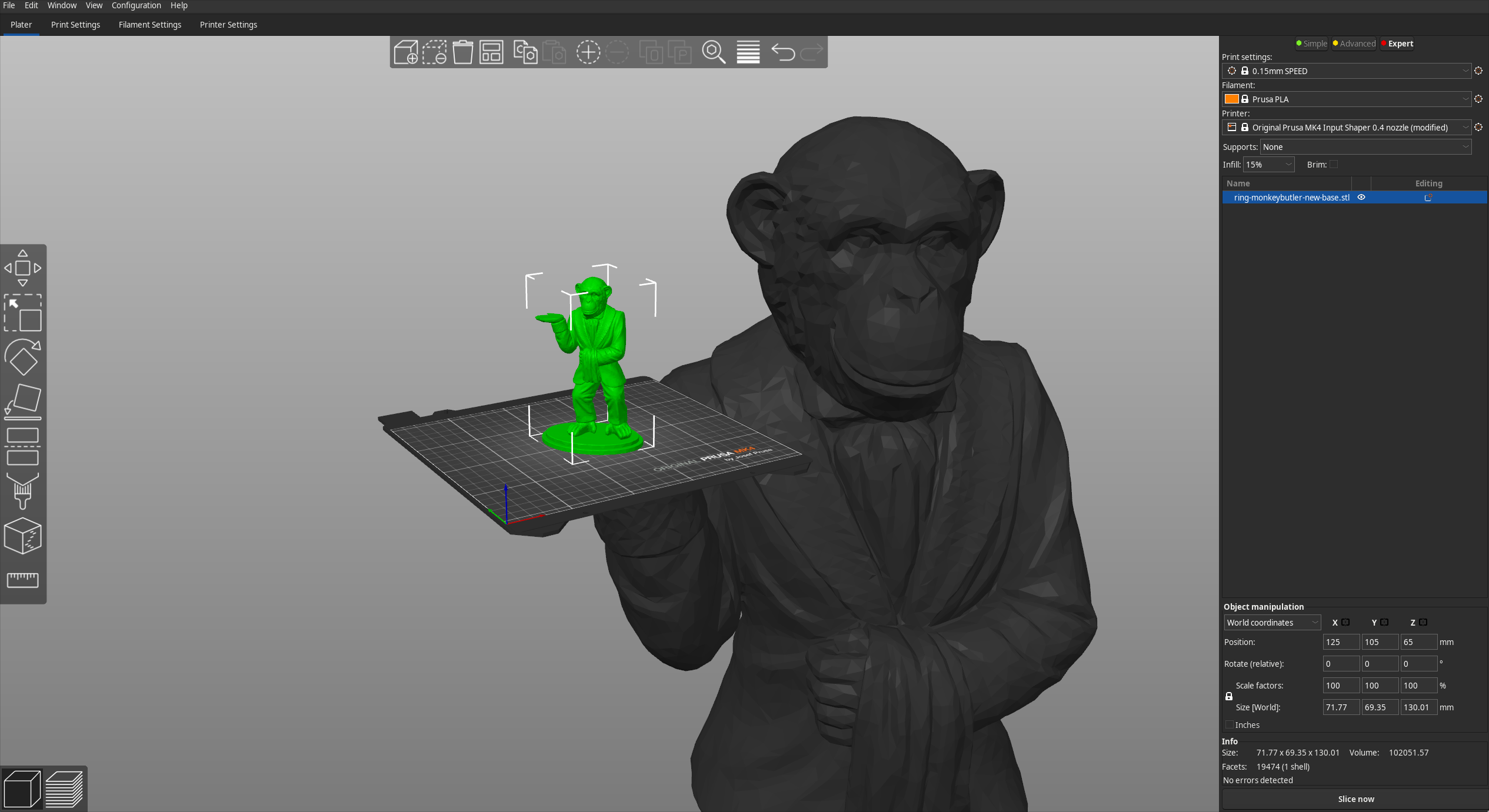 Monkey butler as custom bed model