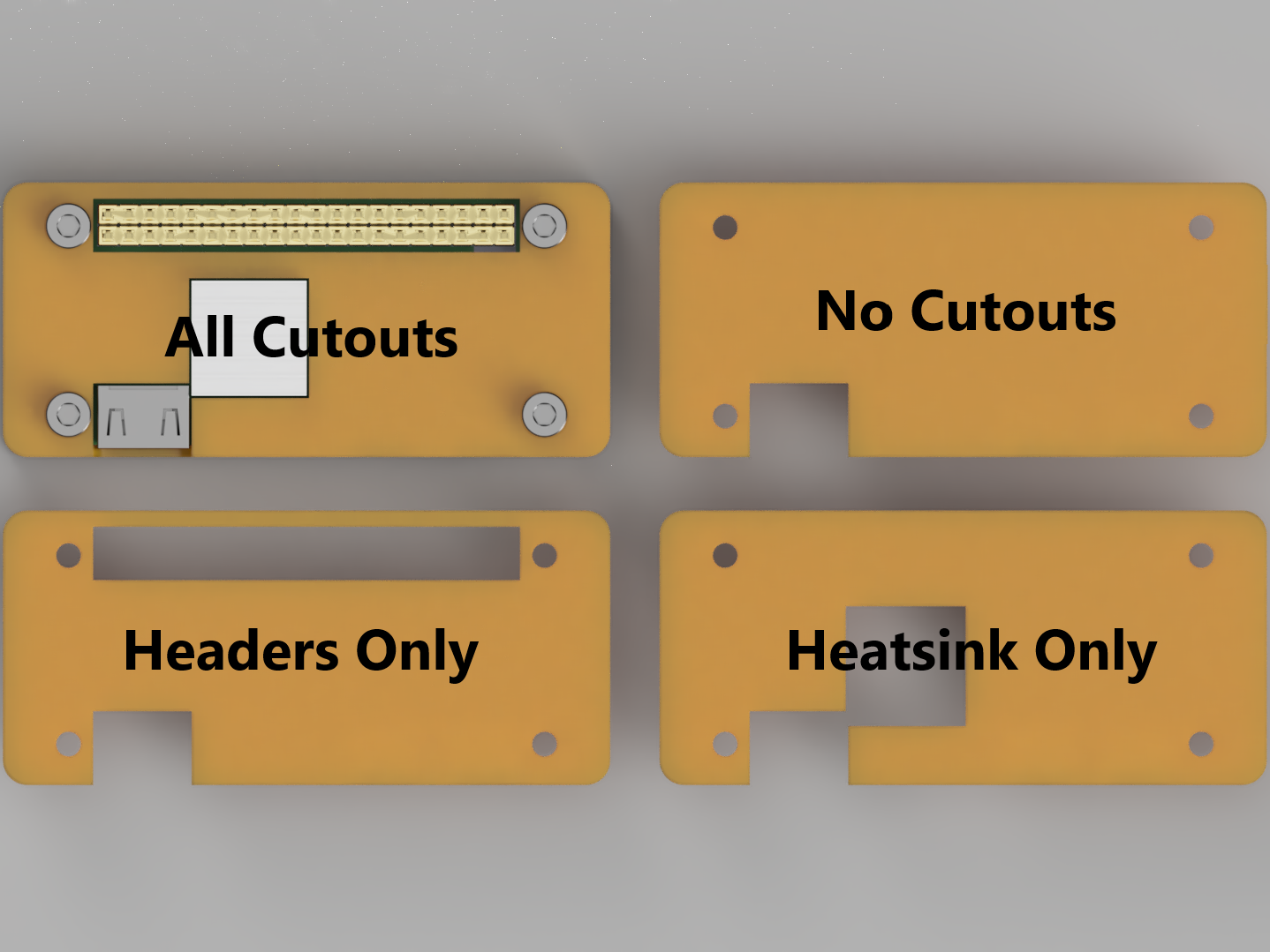 Miniatura 2 do modelo 3D Yet Another Raspberry Pi Zero Case