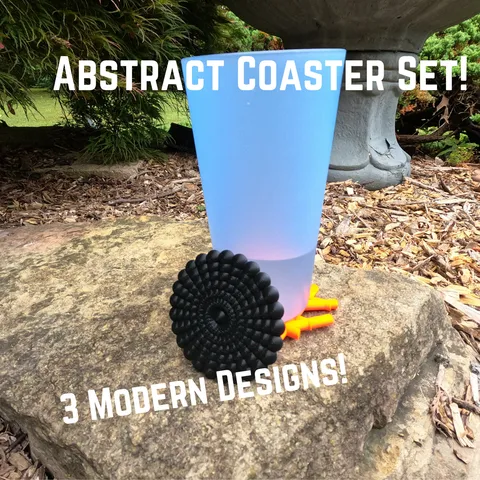 Abstract Coaster Set (3 Modern Designs)