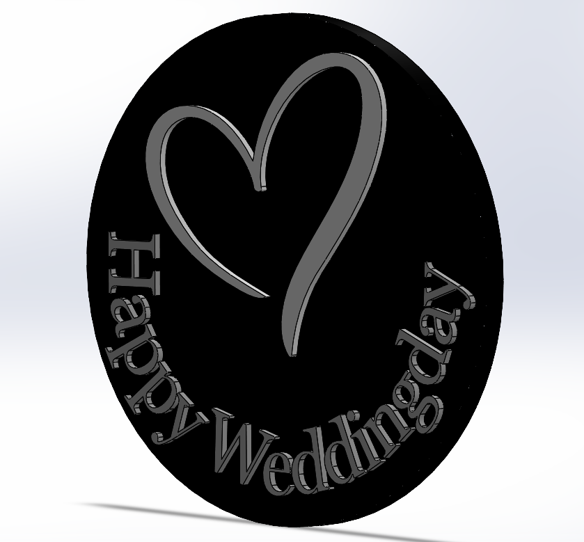 Wedding Day Present (Hochzeitstag Untersteller Platte)
