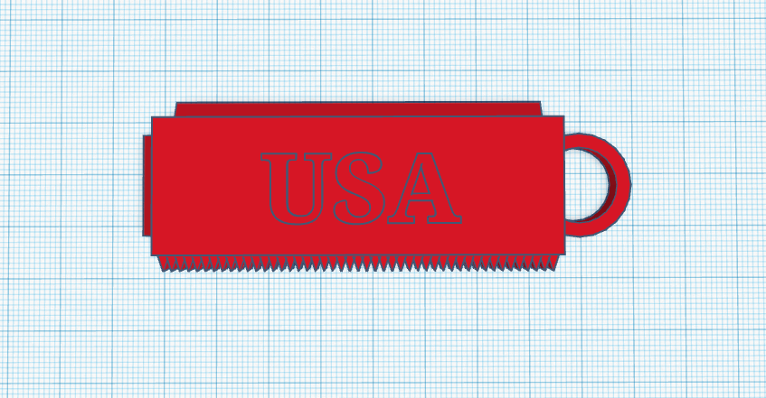 USA wax comb keychain