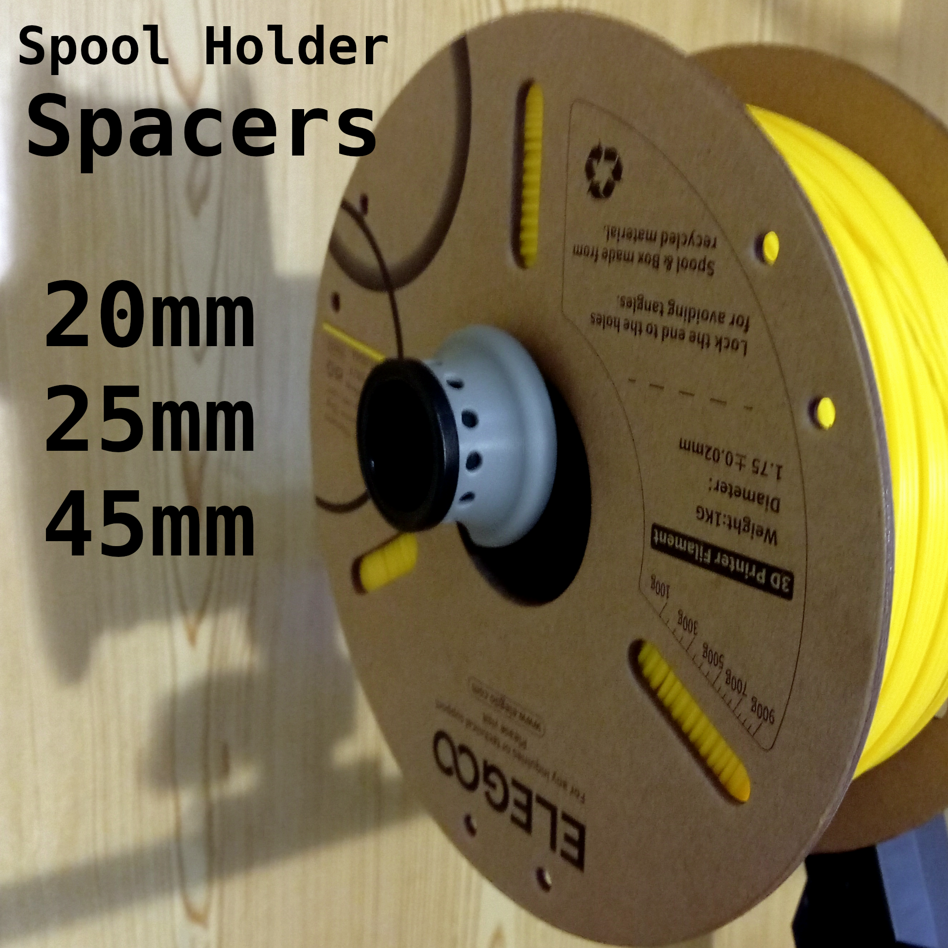 Ender spool holder spacer clamps