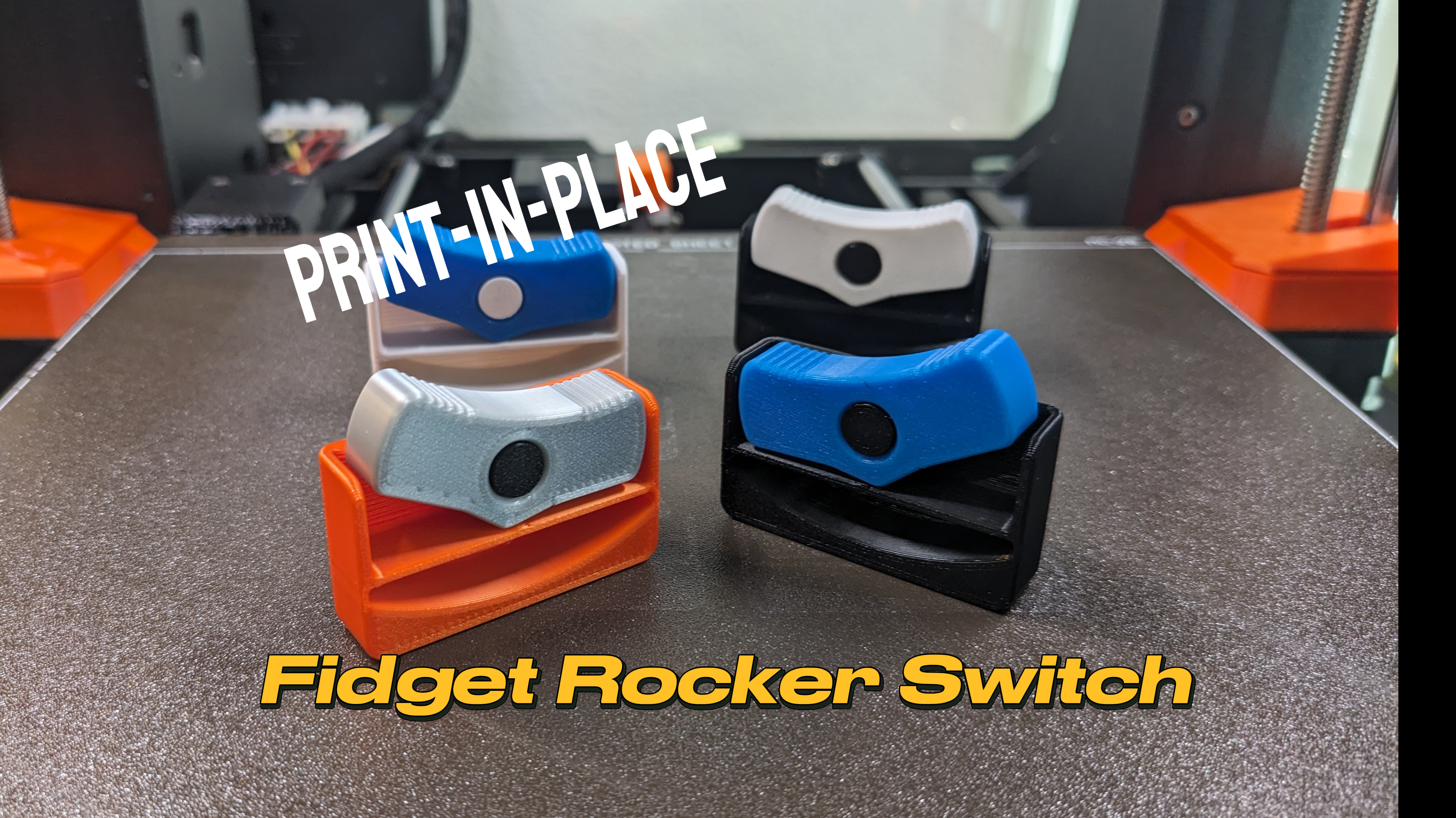 Print-in-Place Fidget Rocker Switch