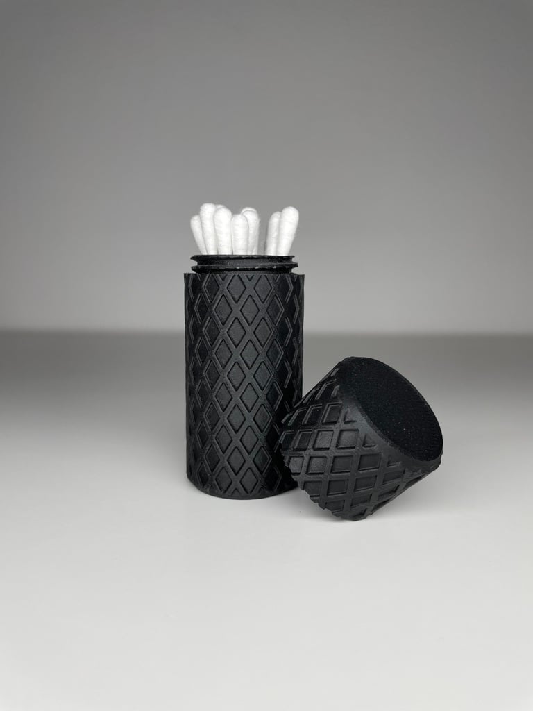 Cotton swab (QTip) travel container by Simon Kaiser Download free STL model