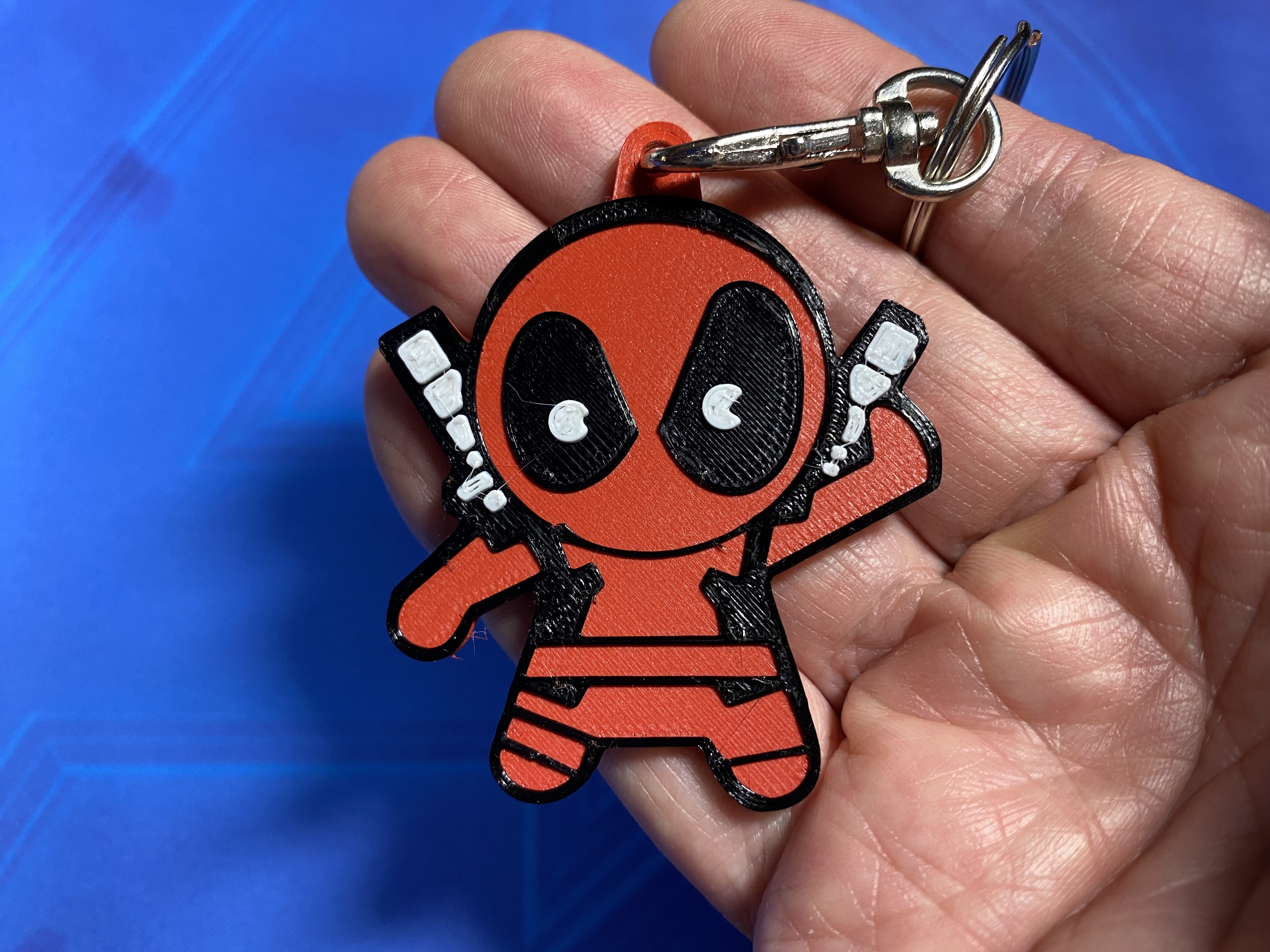 Miniatura 3 do modelo 3D Deadpool Chibi Keychains