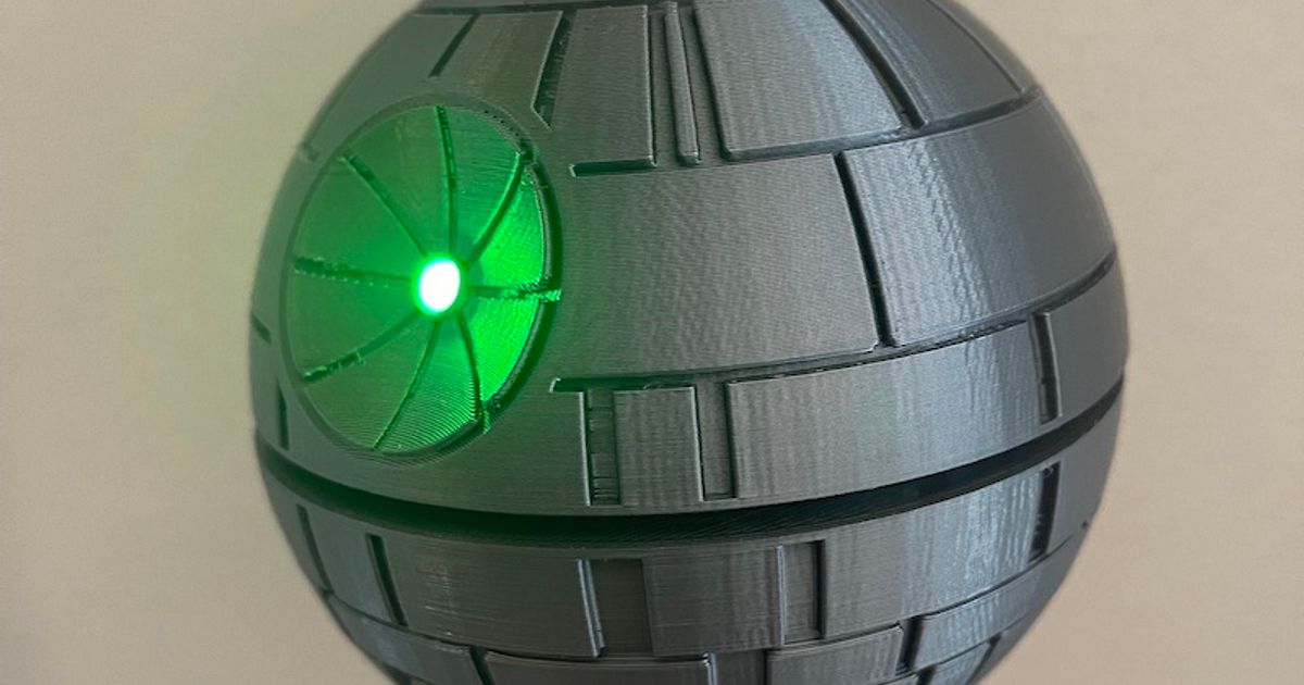 Death Star Christmas Ornament with LED by Tim Hatch | Download free STL ...