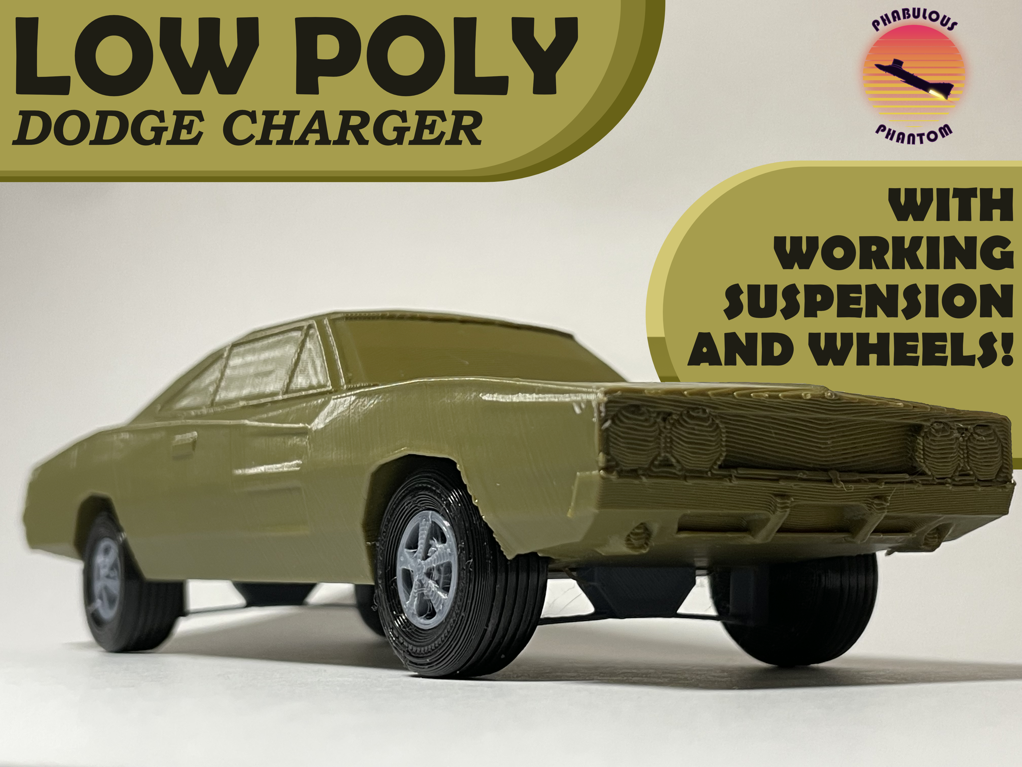 Low-Poly Dodge Charger 500 - Modular Cars