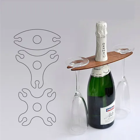 Wine Bottle Glass Holder