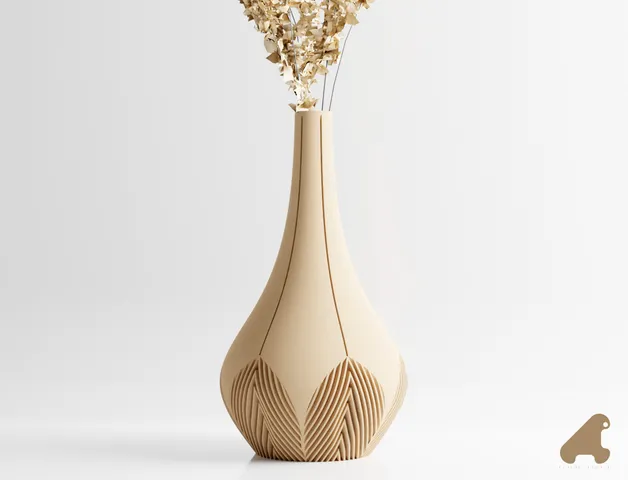 VASE AVEC BASE TRAVAILLÉE