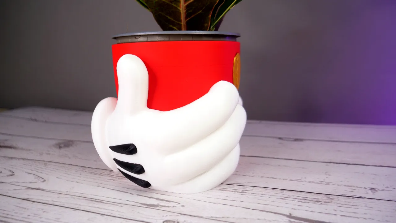 Mickey Hands Pot - Multi-Part by 3DMakerNoob | Download free STL