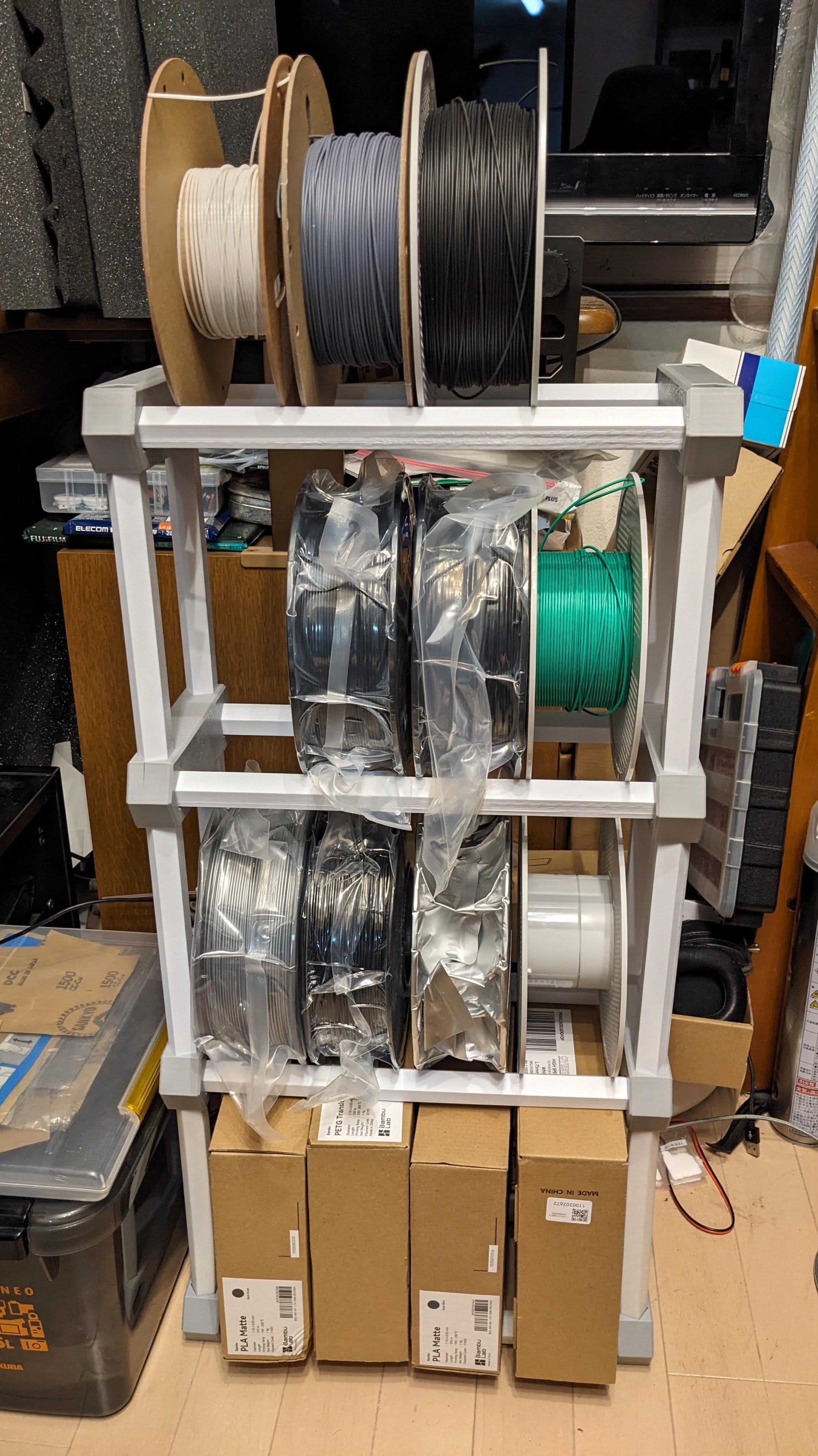 extended 33cm pole for Modular filament spool rack