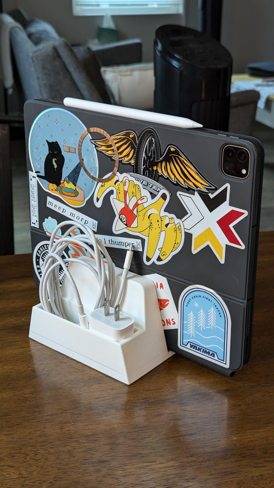 Wave iPad Pro with Magic Keyboard Vertical Stand by Logshmitty