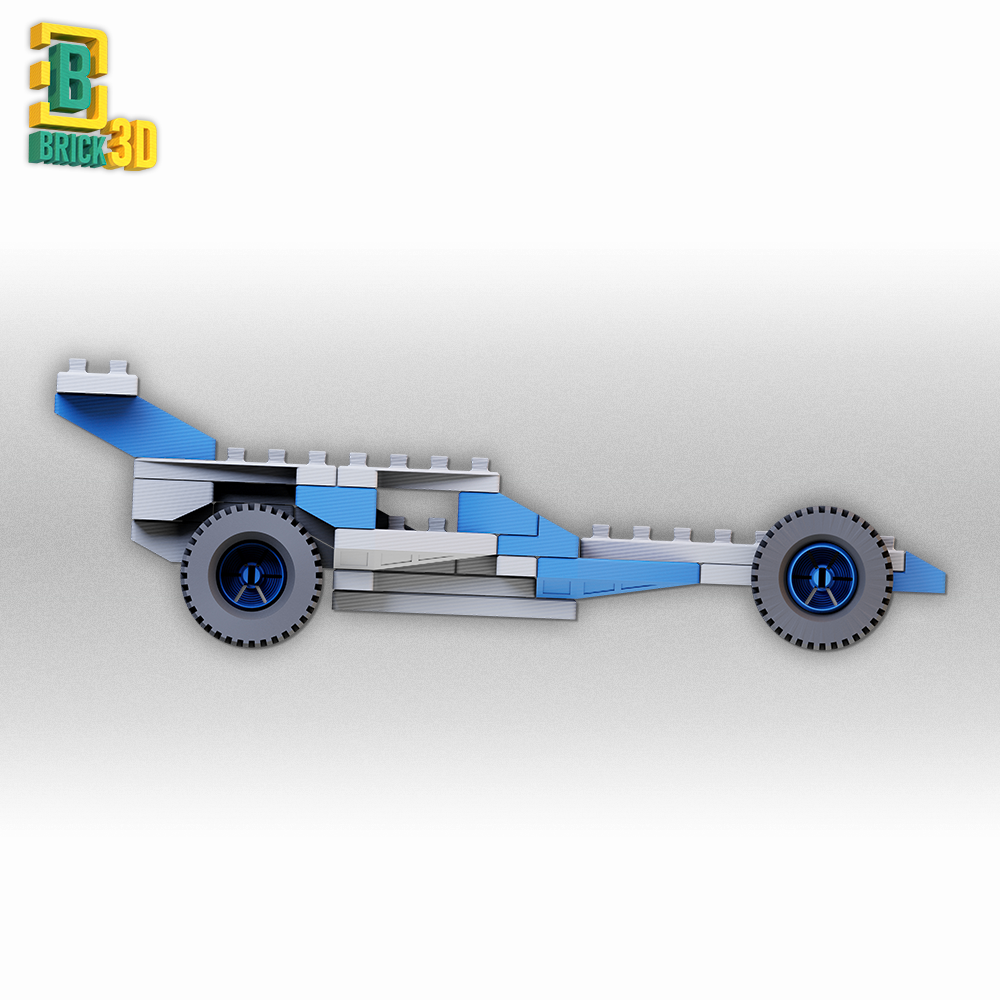 Dragster V2 - Brick3D set