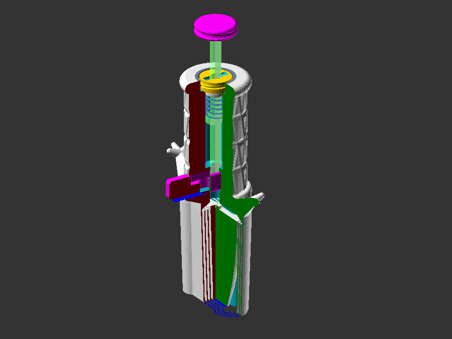 Miniatura 9 do modelo 3D Spring loaded collapsible Sword