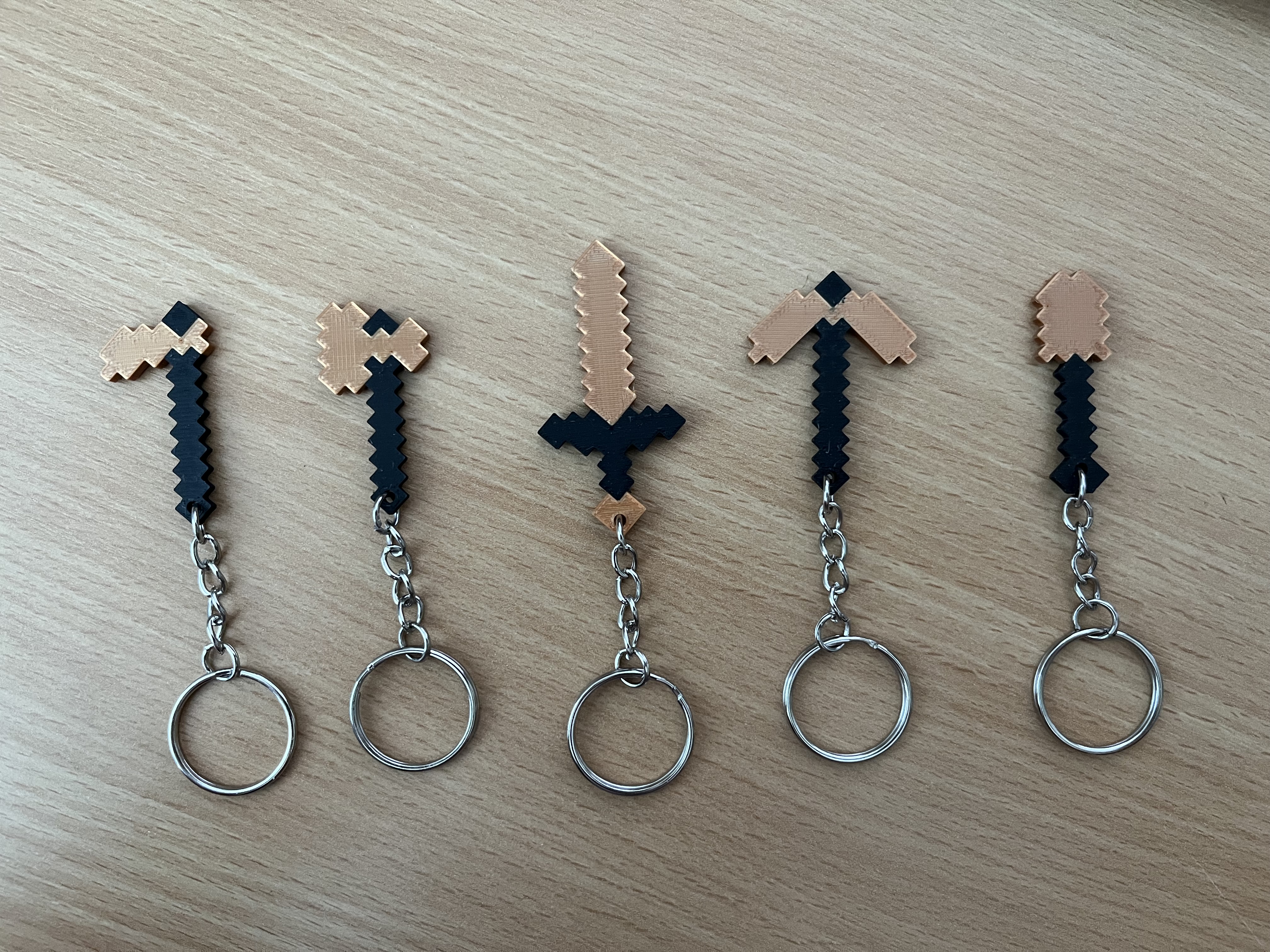 Miniatura 2 do modelo 3D Minecraft keychain tools v_1