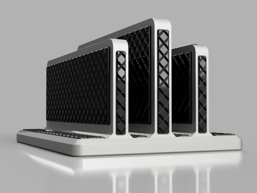 2 Bay Macbook Laptop/Ipad Tablet Stand (Adjustable)