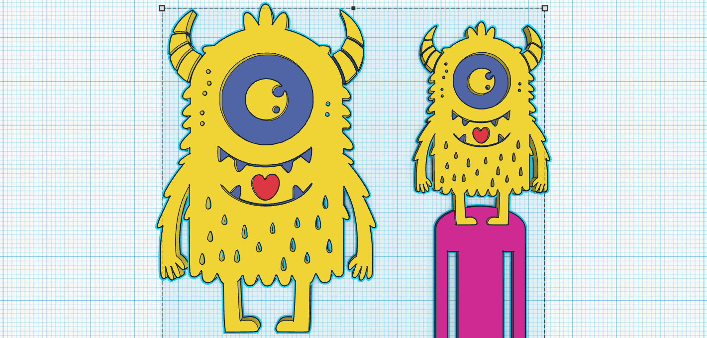 Bookmark: Cute monster 1