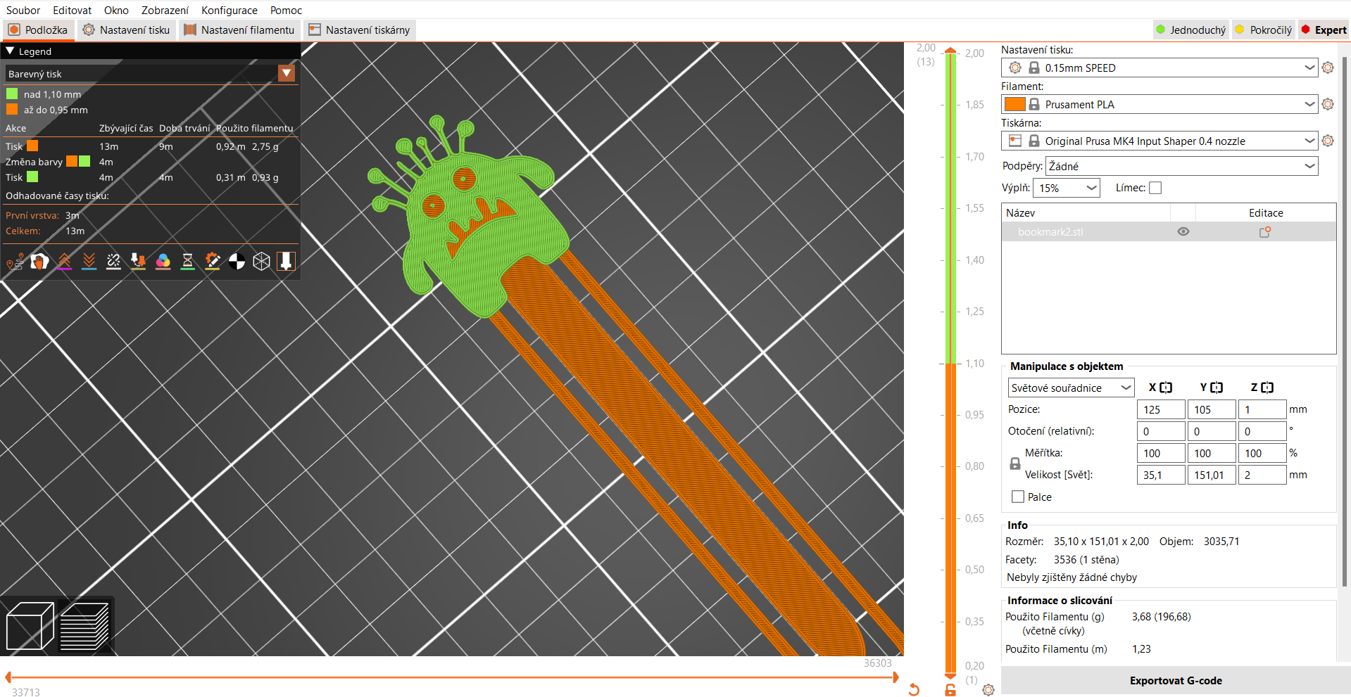 Miniatura 4 do modelo 3D Bookmark: Cute monster 2