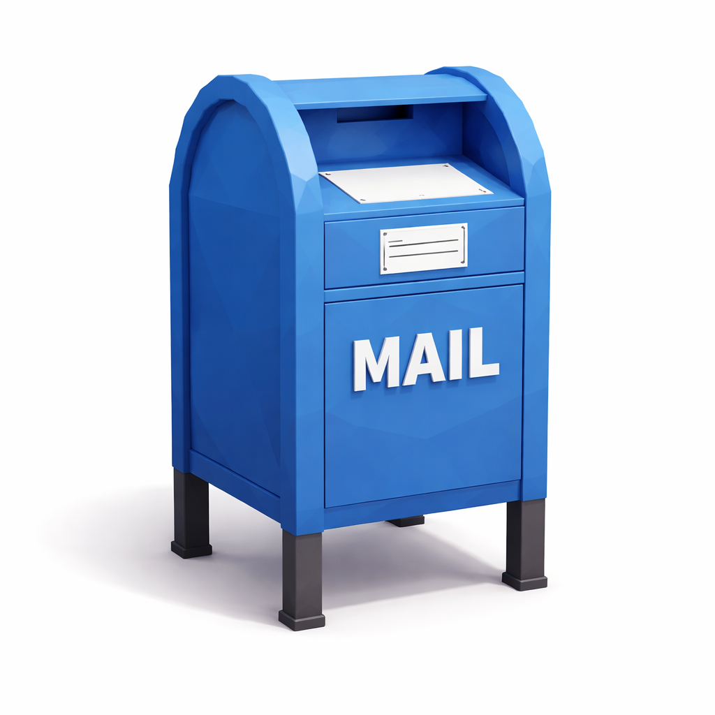 Low Poly Street Mailbox