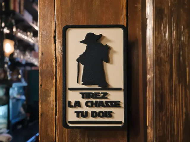 TIREZ LA CHASSE TU DOIS – Panneau WC Yoda