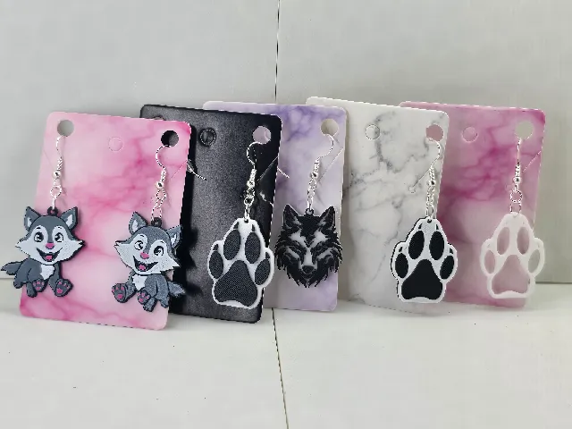 5 Wolf Earrings (Layered no AMS or MMU