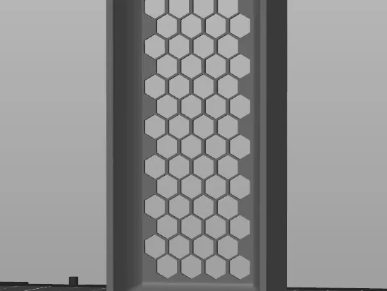 Fractal North Pi case - Hexagons front