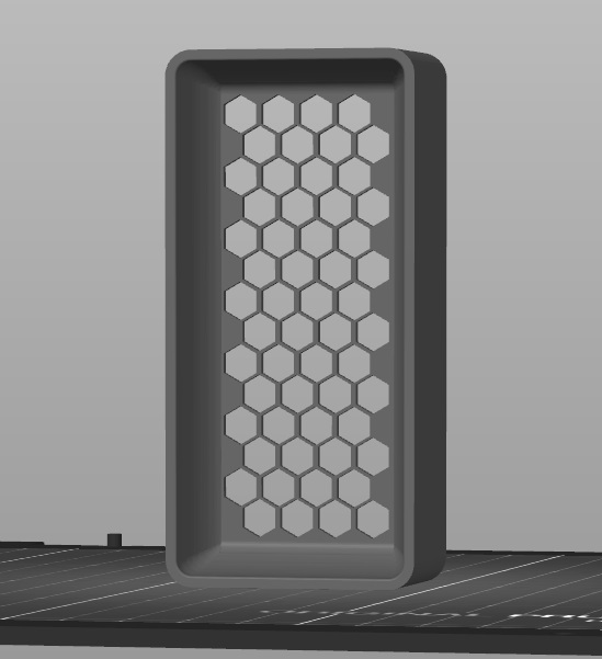 Fractal North Pi case - Hexagons front