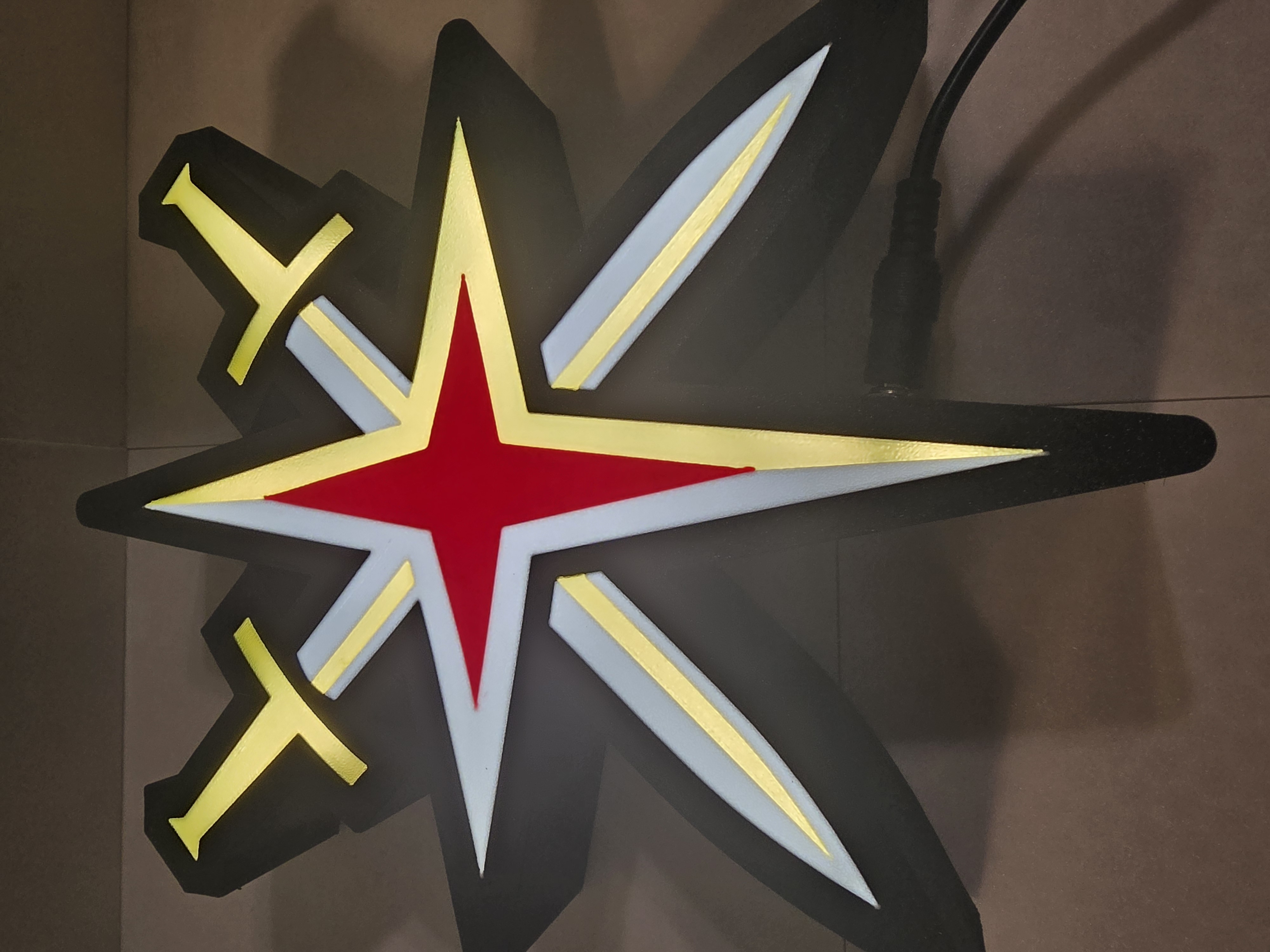 Las Vegas Golden Knights Swords Lightbox