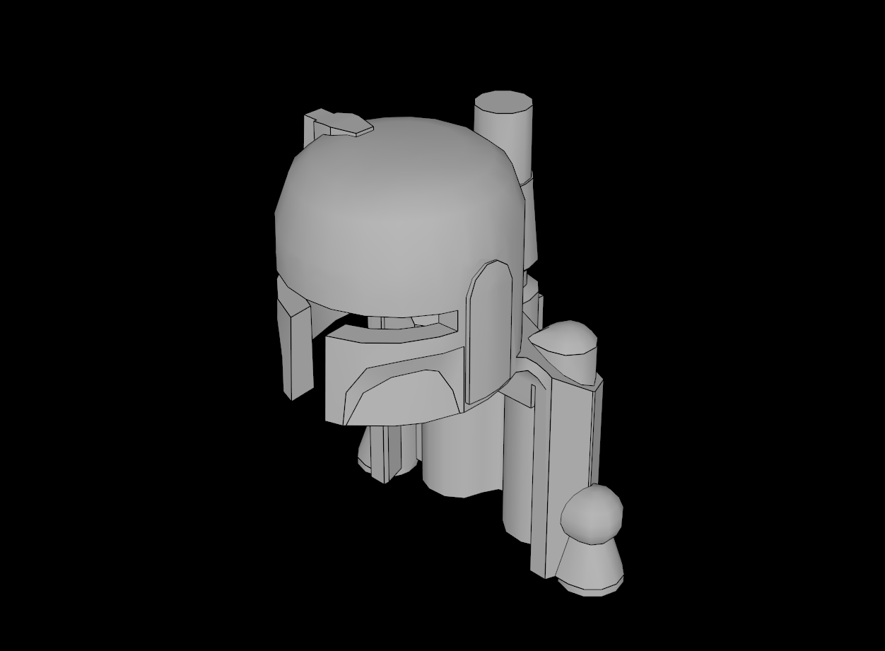Lego Compatible (30380.dat) Minifig Helmet SW Mandalorian with Rocket Pack