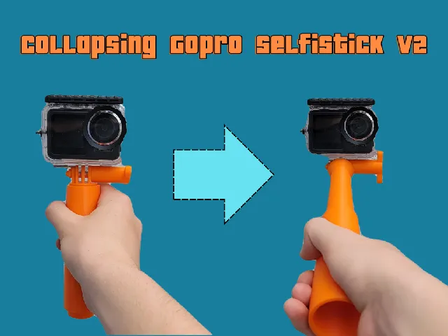 Collapsible Print In Place Gopro SelfiStick v2