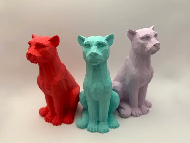 LowPoly Sitting Cat
