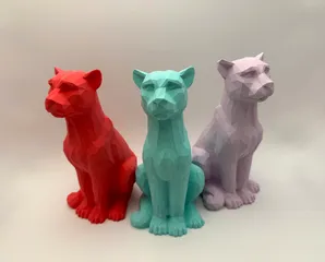 LowPoly Sitting Cat