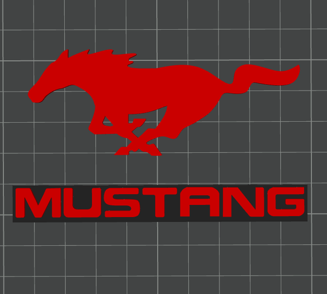 LOGO MUSTANG by GABRIEL_3D | Download free STL model | Printables.com