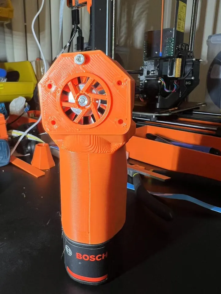 Turbo jet fan Bosch battery version by Tim H | Download free STL model ...
