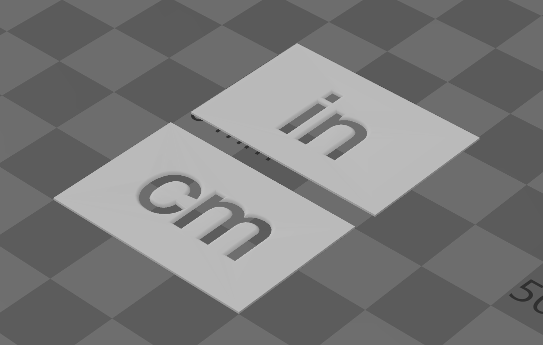 Inch and Centimeter Stencils