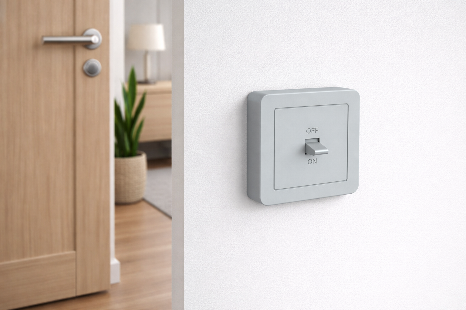 Wall light switch cover with retro lever