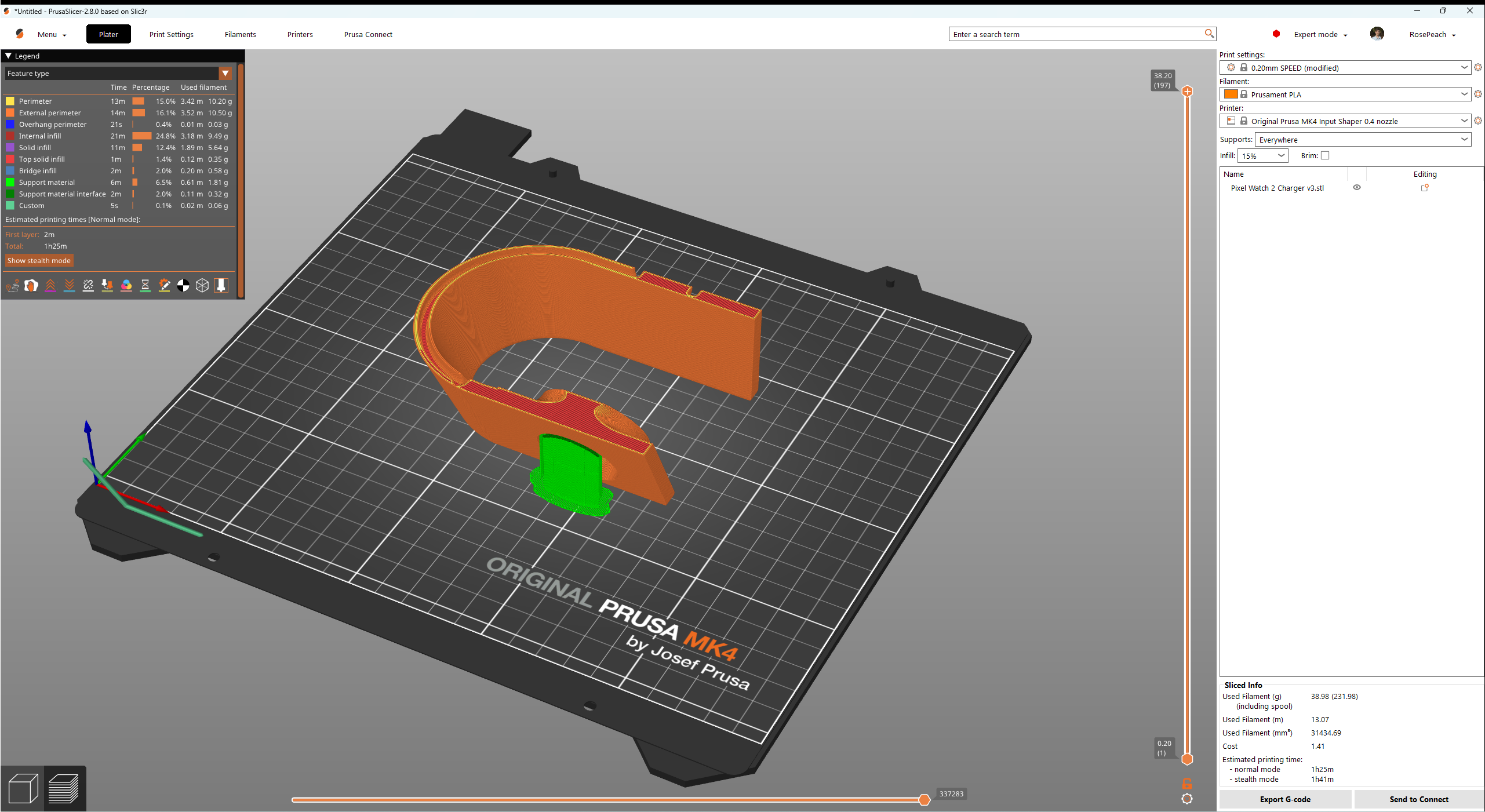 Pixel Watch 2 Charger Stand - Mirrored 3D model thumbnail
