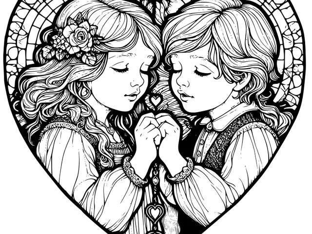 Wall art: Sibling love (two colours)