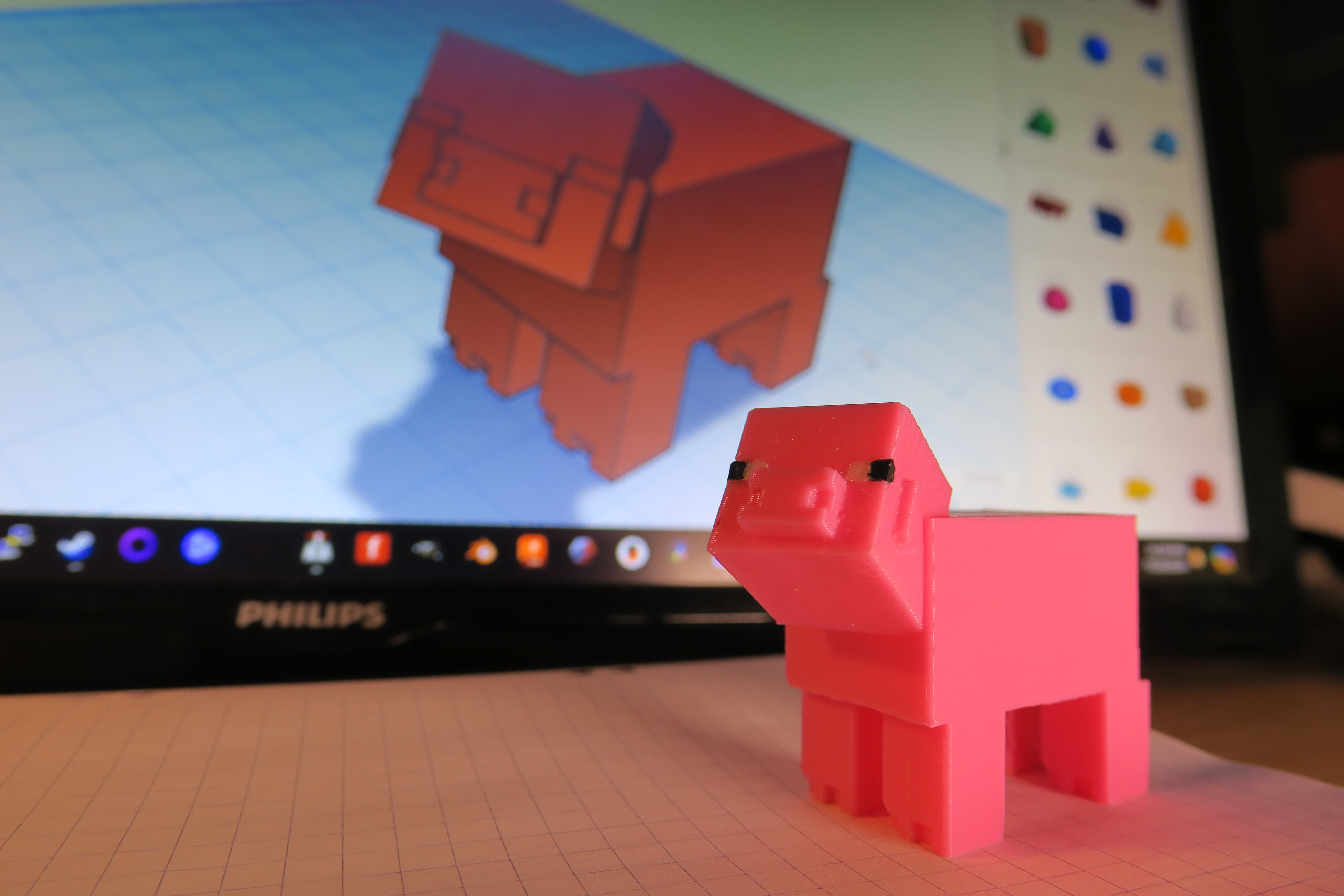 Miniatura 2 do modelo 3D Minecraft Pig